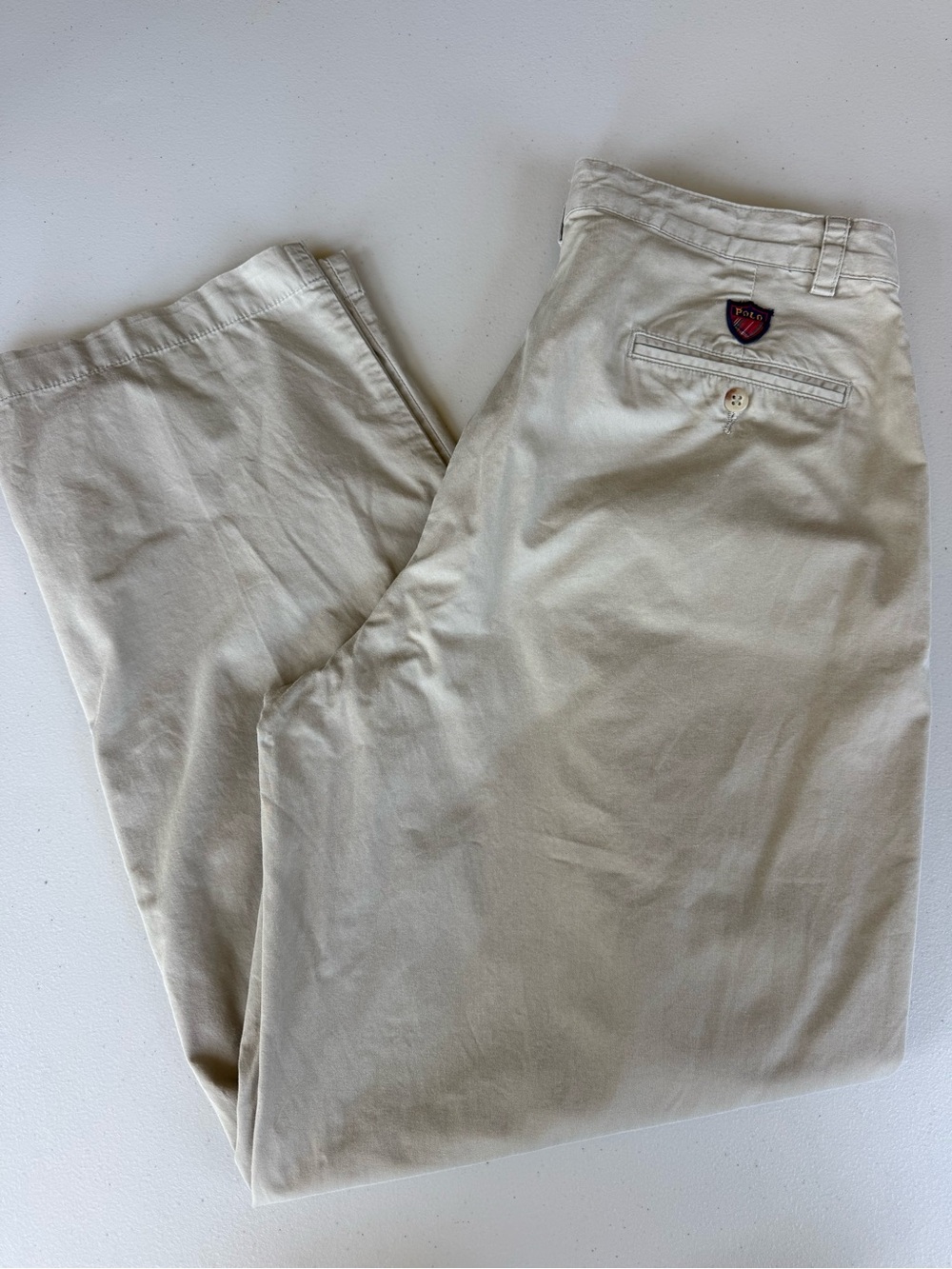 Polo Golf Ralph Lauren Khaki Chino Pants Men's 34x30 Crest Logo Golf Pants